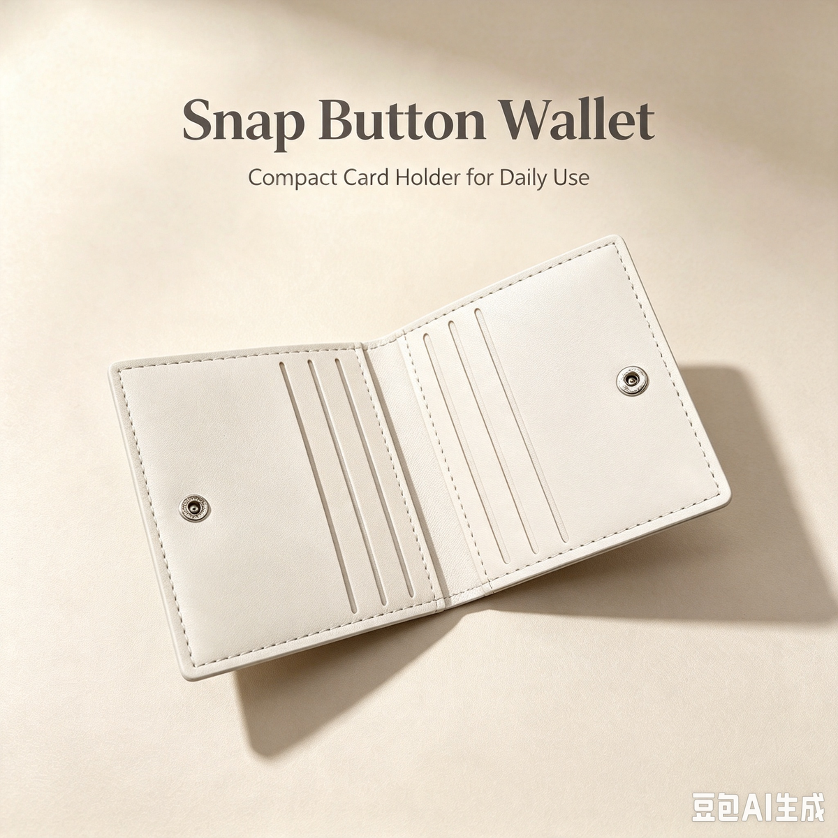 Minimalist Snap Button Pocket Wallet, Multi Card Slots Small Purse for Women Daily Use