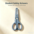 Student Safety Scissors with Removable Blade Cover, Portable Stainless Steel Craft Scissors for School Office Journal DIY