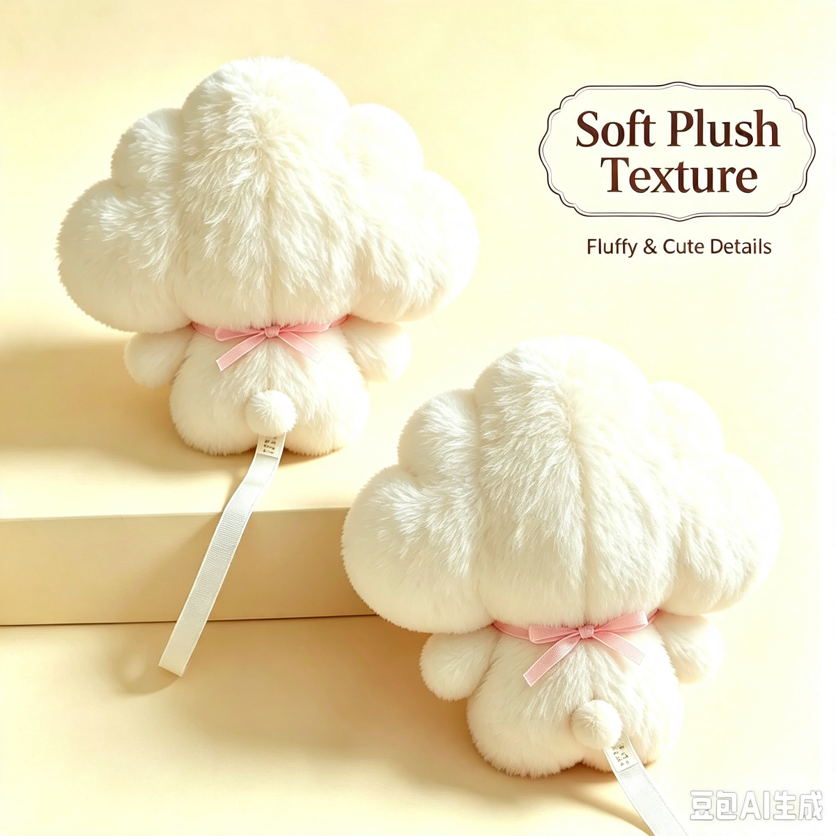 Multi-Color Soft Fuzzy Plush Bag Ornament, Flower Head Plush Keychain for Students & Casual Decor