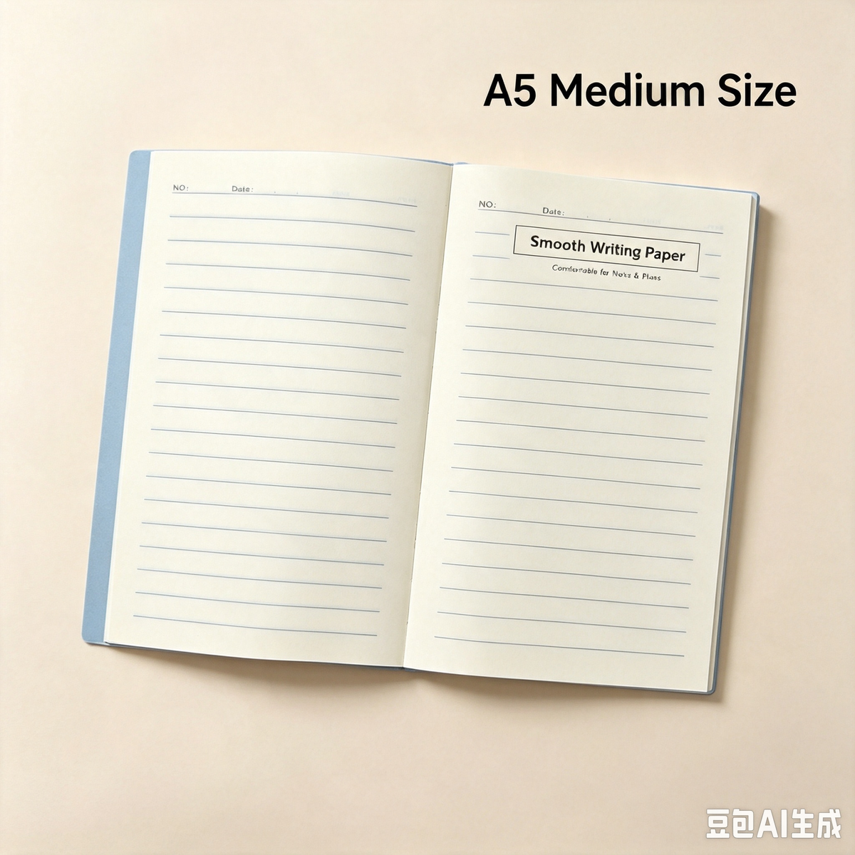 Plain Lined Daily Planner Notebook, Premium Smooth Writing Paper Notebook for Students & Office Staff