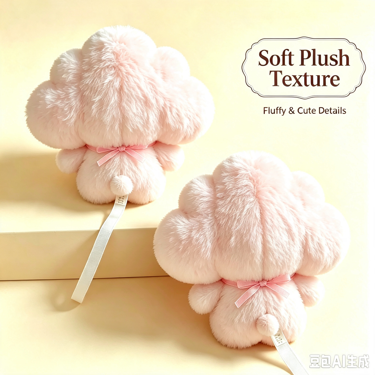 Multi-Color Soft Fuzzy Plush Bag Ornament, Flower Head Plush Keychain for Students & Casual Decor