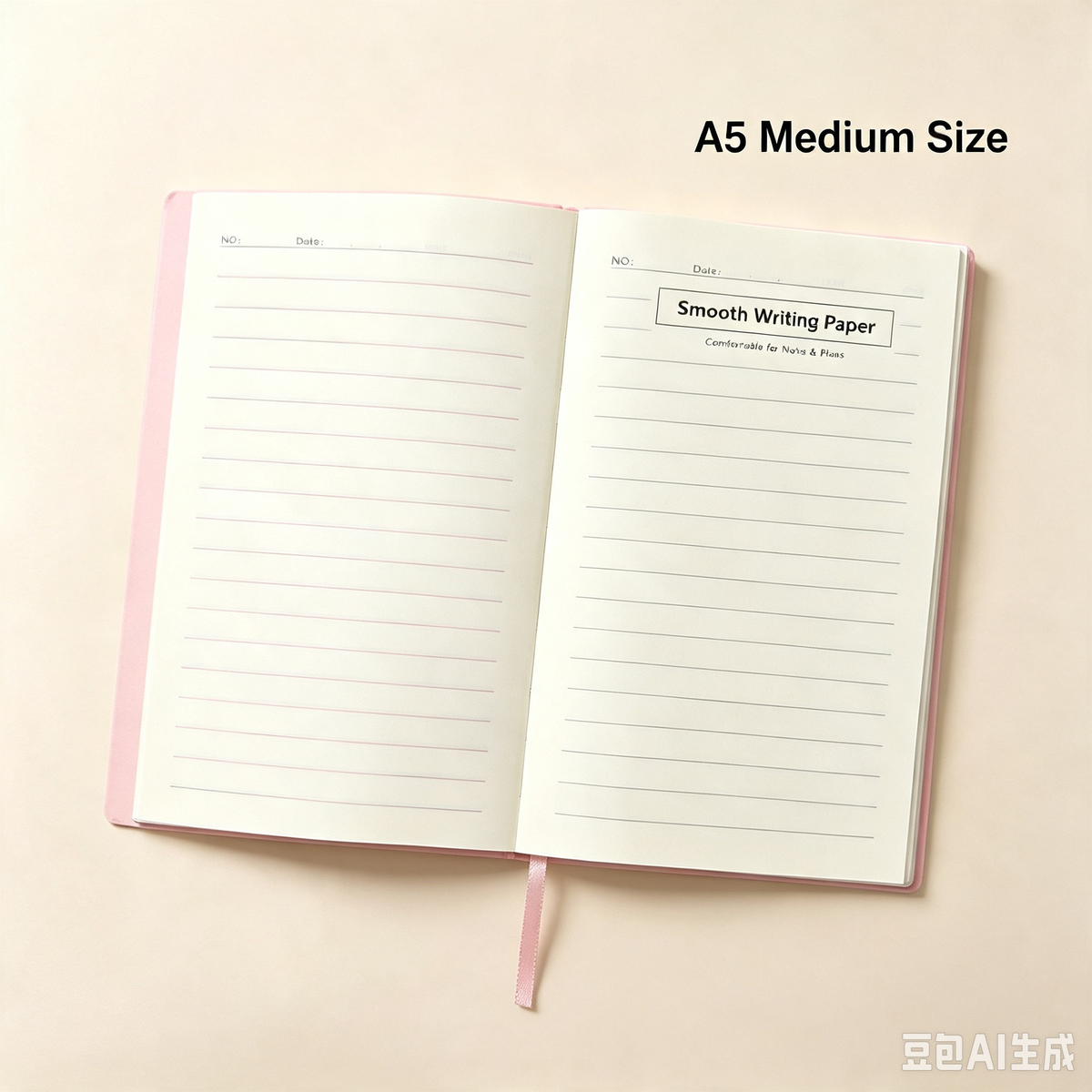 Plain Lined Daily Planner Notebook, Premium Smooth Writing Paper Notebook for Students & Office Staff