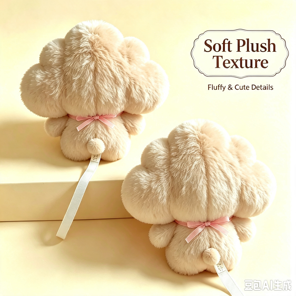 Multi-Color Soft Fuzzy Plush Bag Ornament, Flower Head Plush Keychain for Students & Casual Decor