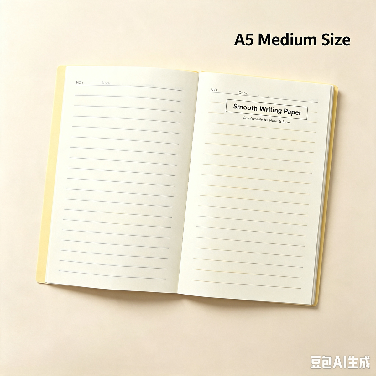 Plain Lined Daily Planner Notebook, Premium Smooth Writing Paper Notebook for Students & Office Staff
