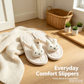 Cute Bunny Flip Flops, Soft Polka Dot Slippers for Indoor, Beach and Casual Summer Wear