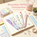 Cute Gel Pen Set, Retractable Smooth Writing Pens with Cartoon Print Barrels for School, Office and Planner Notes